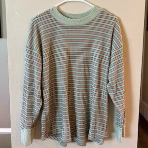 Striped knitted sweater unisex